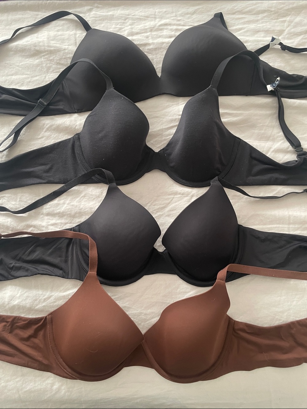 GAP Everyday Smooth T-Shirt Bras - Black & Brown
